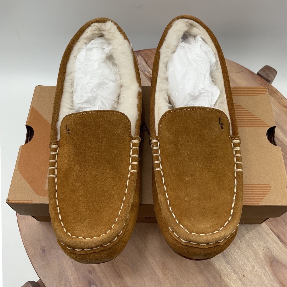 Koolaburra by UGG Lezly Chestnut Suede Moccasin Slippers 1020389 Womens 7